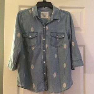 SONOMA Denim Shirt - 3/4 Sleeve